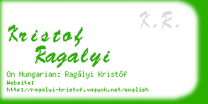 kristof ragalyi business card