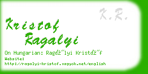 kristof ragalyi business card